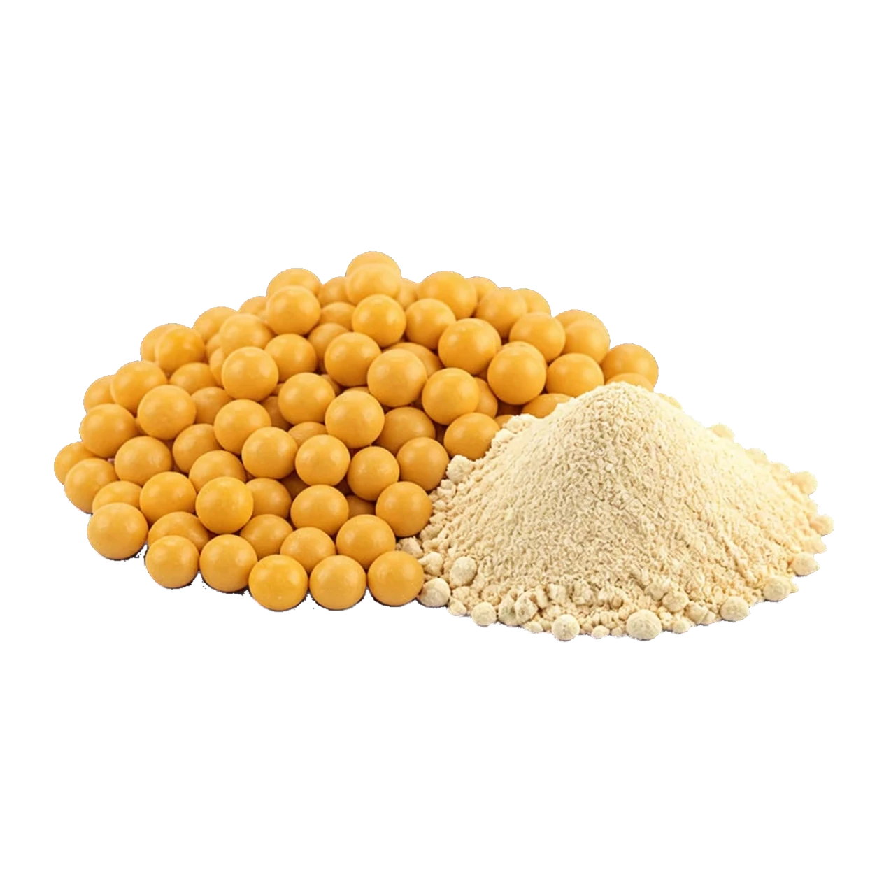 Yellow peas and pea protein powder