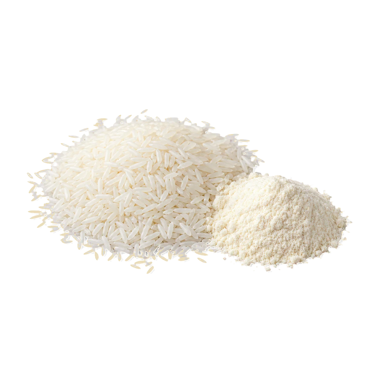 Rice grains and rice protein powder